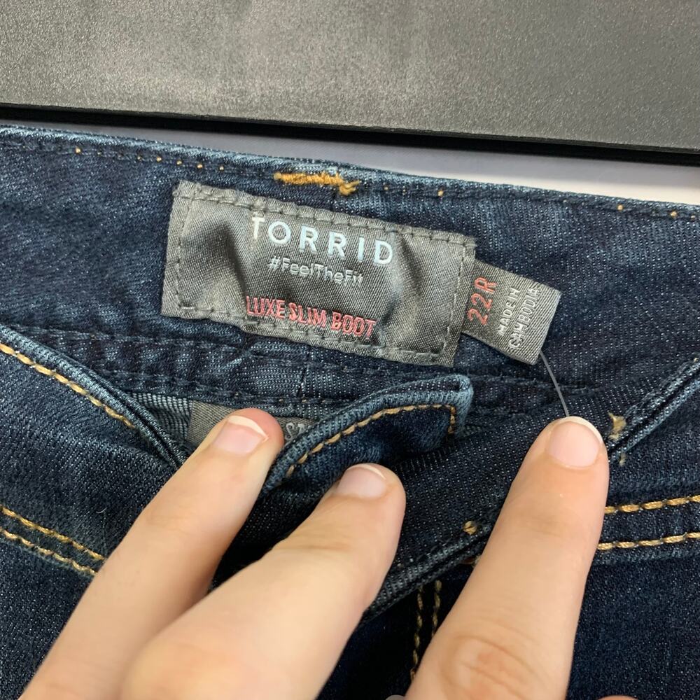 Torrid Luxe Slim Boot Super Stretch Rainstorm Jeans NWT Women's Sz 22R Casual - Picture 5 of 7